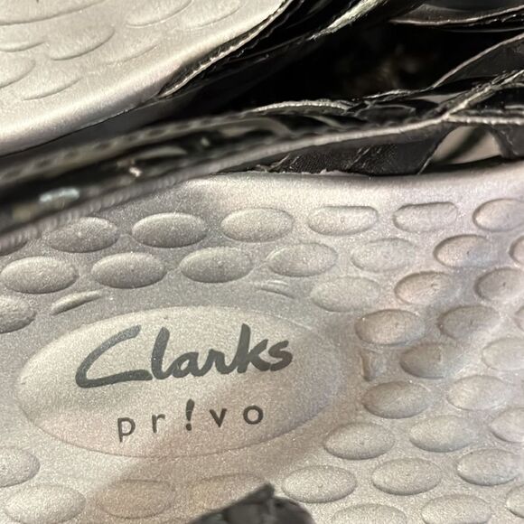 CLARKS Privo Black Sandals with Velcro Straps Size 7 - Picture 5 of 7